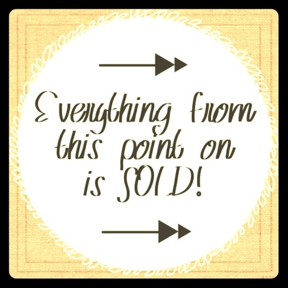 All items from this point are sold. Thank you 💗